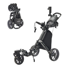 Load image into Gallery viewer, FLAGTAG Golf Push Cart 3 Wheel with 360 Swivel Front Wheel,Lightweight and Foldable Walking Golf Cart，One-Click Foldable,with Foot Brake
