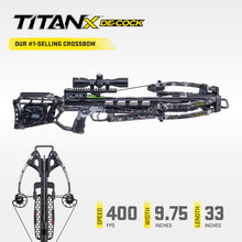 Load image into Gallery viewer, TenPoint Titan X De-Cock, Vektra - 400 FPS - Our #1-Selling Crossbow - Equipped with Pro-View 400 Lighted Scope + ACUdraw De-Cock System
