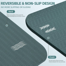 Load image into Gallery viewer, PAIDU Large Yoga Mat, 72" x 36" x 2/5"（10MM） Thick Non-Slip Exercise Mat, SGS-Certified POE Material, Ideal for Home Gym, Yoga, Pilates, Fitness Workouts &amp; Floor Mat （Deepgreen - LOGO）
