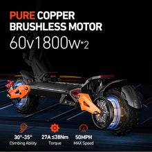 Load image into Gallery viewer, Electric Scooter for Adults, 55 Mph, 14&quot; Tires, 75 Miles Range, 8000W Motor, 60V 38Ah Battery, Folding E-Scooter with Dual Motor/Suspension/Chargers

