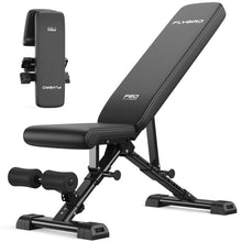 Load image into Gallery viewer, FLYBIRD WB5 Weight Bench, ASTM-Certified 800LBS Adjustable Weight Bench Workout Bench Foldable for Home Gym, 90° to -30° FID and 30in Extended Backrest for Bench Press Strength Training Exercise
