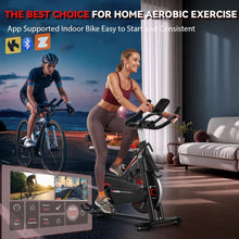 Load image into Gallery viewer, Exercise Bike, Wenoker Magnetic Resistance Stationary Bike for Home [Black Red]
