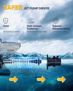 Remote Control Boat with LED Light, rc Jet Boat,35KM/H Remote Control Speed Boat for Kids with 2 Batteries, 2.4GHz RC Boats