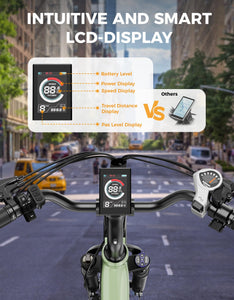 Electric Bike for Adults, 1200W Peak Motor Max 62miles & 28MPH City Cruiser Ebike,26'' Commuter Ebike