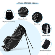 Load image into Gallery viewer, Tangkula Golf Stand Bag with 6 Way Top Dividers, Black
