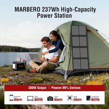Load image into Gallery viewer, Portable Power Station 300W MARBERO 237Wh Camping Solar Generator Backup Lithium Battery with Pure Sine Wave 110V AC Outlet, USB C, USB A, DC for Outdoors Camping CPAP Home Blackout Emergency
