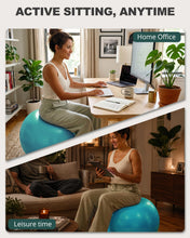 Load image into Gallery viewer, Trideer Extra Thick Yoga Ball Exercise Ball, 5 Sizes Ball Chair, Heavy Duty Swiss Ball -Turkis
