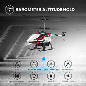 Remote Control Helicopter, Altitude Hold RC Helicopters with Storage Case Extra Shell,2.4GHz Aircraft Indoor Flying Toy with High & Low Speed Mode