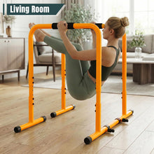 Load image into Gallery viewer, OLIXIS Dip Bar, Adjustable Heavy Duty Dip Bar Station - Warm Yellow
