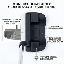 Load image into Gallery viewer, XDriveMax 15-Piece Men's Right Handed Complete Golf Club Set - Forged Titanium 10.5° Driver, #3 Fairway, #4 Hybrid, 5-SW Stainless Steel Irons, Putter and Lightweight Stand Bag - Right,Grey
