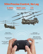 Load image into Gallery viewer, RC Helicopter, 2.4GHz Military Remote Control Helicopter, 3.5 Channel RC Airplane for Kid, 20 Mins Flight Time, One-Key Takeoff/Landing &amp; LED Lights
