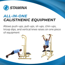 Load image into Gallery viewer, Stamina Strength Training Power Tower Dip Bar - Gold
