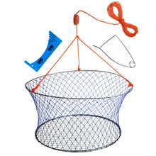 Load image into Gallery viewer, Palmyth Wire Grid Bottom Crab Nets Two Ring Crab Kit with Harness and Bait Clip 24” X 20” X 12”
