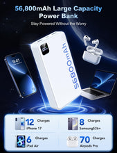 Load image into Gallery viewer, Portable Charger 56800mAh, 22.5W Fast Charging Power Bank with LED Display
