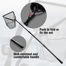 Load image into Gallery viewer, Fiblink Folding Aluminum Fishing Landing Net Fish Net with Extending Telescoping Pole Handle (45-80 inches)
