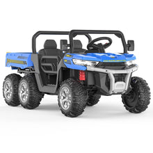 Load image into Gallery viewer, 24V Electric Ride On Dump Truck for Kids - 2-Seater 4WD 6 Wheels Remote Control Car with Dump Bed | Blue
