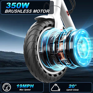8.5" Aluminum Alloy Frame E Scooter for Adults 19 MPH Sport Escooter 350W Motor, Electric Scooter Up to 22 Miles Range