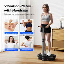 Load image into Gallery viewer, MERACH Vibration Plate Exercise Machine, Vibration Plate for Lymphatic Drainage Weight Loss, Vibrating Plate Exercise Machine with Handrails, Exercise Equipment for Women Men Home
