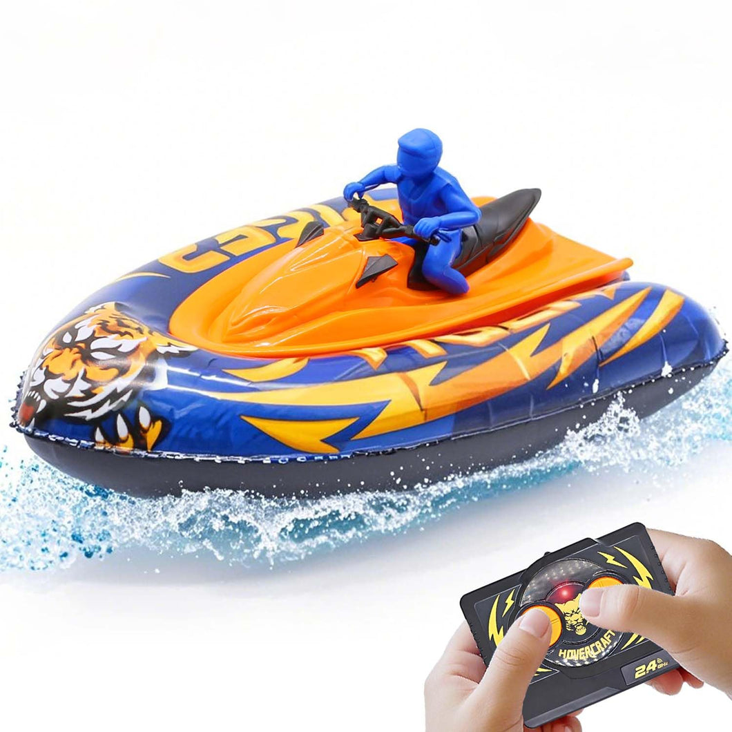 Remote Control Boat for Kids with Inflatable Bumper Rechargeable Battery USB Charge rc Boat for Pool Kids 8-12 Years