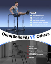 Load image into Gallery viewer, SolidFit 2-in-1 Dip Bar Station - Black

