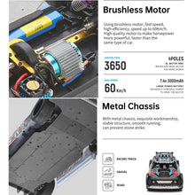 Load image into Gallery viewer, 1:10 Scale Brushless Remote Control Car Truck, 60 KM/H High Speed RTR RC Truck, 2.4GHZ Electric RC Car, 4x4 Off Road
