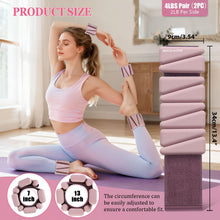 Load image into Gallery viewer, BECOJADDE Ankle Weights Set of 2 (2 lb Each) Adjustable Wrist Weights -Dusty Rose
