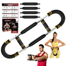 Load image into Gallery viewer, Twister Arm Trainer, 30-120 lbs Adjustable Twister Arm Chest Exerciser with 4 Spring &amp; Poster -Yellow
