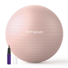 Load image into Gallery viewer, FITMIND_ Extra Thick Exercise Ball Yoga Ball 22in/26in/30in for Workout Pregnancy Stability-pink

