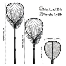 Load image into Gallery viewer, SEASPRO Black Telescoping Rubber Net – Lightweight, Non-Slip Grip
