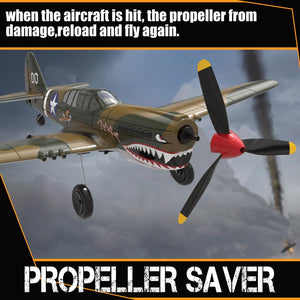 RC Plane 4-CH RC Airplane – RC Airplane Ready to Fly Upgrade P-40 Warhawk Remote Control Airplanes for Beginners Adult with Beginners