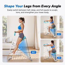 Load image into Gallery viewer, Squat Machine, MERACH R07 2 in 1 Squat Rowing Machine - Light Blue
