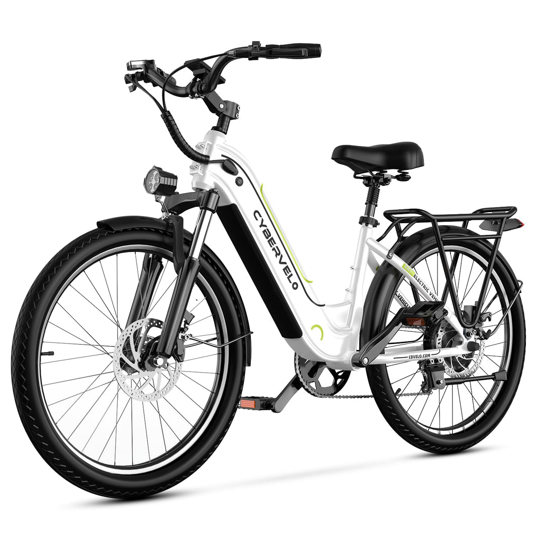 Cybervelo 1000 Peak Electric Bike for Adults,up 80 Miles Removable Battery Ebike, 26