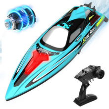 Load image into Gallery viewer, Brushless RC Boat for Adults, 34MPH Extra-Long 19&quot; High Speed Remote Control Boats with 3S (11.1V) Battery, LED Lights, Self-Righting
