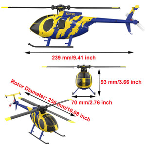 Gyro Stabilized RC Helicopter, Remote Control Helicopter for Adult Beginner, 2.4G 4CH Altitur Control RC Aircraft (RTF Version)
