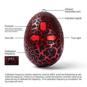 RC Snake Toy: Realistic Prank Cobra, Rechargeable, Smart Sensing, Infrared Controller for Kids/Cat (Black)