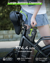 Load image into Gallery viewer, 16&quot; Folding Electric Bike for Adults, 750W Peak Motor with Max 55Miles PAS Range &amp; 19MPH EBike, 374.4Wh Battery Electric Bicycles
