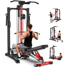 Load image into Gallery viewer, Pull Up Bar Power Tower Dip Station - Black 01
