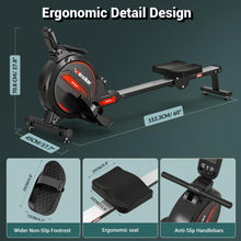 Load image into Gallery viewer, Wenoker Rowing Machine for Home - Dark Red
