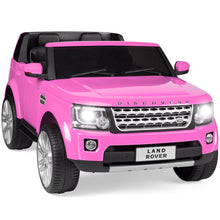Load image into Gallery viewer, 12V 3.7 MPH 2-Seater Licensed Land Rover Ride On Car Toy w/Parent Remote Control, MP3 Player - Pink
