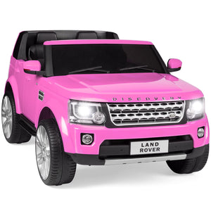 12V 3.7 MPH 2-Seater Licensed Land Rover Ride On Car Toy w/Parent Remote Control, MP3 Player - Pink
