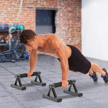 Load image into Gallery viewer, SELEWAERE Metal Parallettes Floor Workout Push Up Handles Non-Slip Pushup Bars Handstand Bars for Calisthenic Fitness Sturdy Steel Tubing with NBR Foam Covered Grip, Load up to 600 lbs

