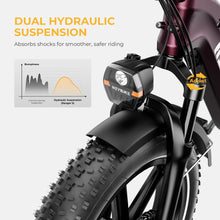 Load image into Gallery viewer, Electric Bike for Adults, Foldable 1400W Peak Motor Ebike, 20&quot; x 4.0&quot; Fat Tire Step-Thru Electric Bicycle
