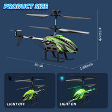 Load image into Gallery viewer, Dwi Dowellin RC Helicopter, Remote Control Helicopter Toy for Kids with 26 Mins Flight(2 Batteries), 8 Light Modes,Easy Control for Boys Girls Age 8-12(Green)

