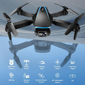 Drone with Camera - Drones for Adults, with 2 Batteries, Carrying Case, Propellers, 1080P HD Foldable Drone with Stable Hover
