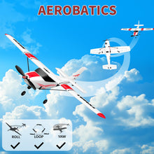 Load image into Gallery viewer, HAWK'S WORK 4 Channel RC Plane, Remote Control Airplane Cessna Ready to Fly, Brushless Motor 6-axis Gyro Stabilizer 3 Flight Mode Stunt Flying, Easy Trainer for Beginner &amp; Kid
