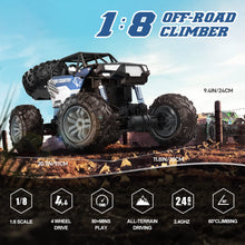 Load image into Gallery viewer, ]Large 1:8 Scale Monster Truck for Adults and Boys, Upgraded Remote Control Car with Realistic Sound, 4WD All Terrain RC Toy
