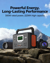Load image into Gallery viewer, HOWEASY Portable Power Station 300W，Solar Generator 222Wh
