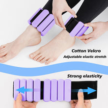 Load image into Gallery viewer, Wrist and Ankle Weights for Women &amp; Men 2 Pack (1lb Each) (Purple)

