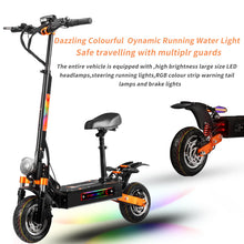 Load image into Gallery viewer, 65 Miles Range 45mph Electric Scooter 5600W Dual Motor 52V33Ah Battery 10&quot; Off-Road Tires Electric Scooter Adults with Seat
