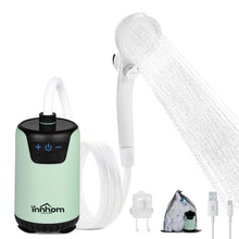 Load image into Gallery viewer, innhom Portable Camping Shower, 6000mAh Rechargeable Camp Shower Pump with LED Display, IPX7 Waterproof &amp; 2 Spray Modes Electric Outdoor Shower for Hiking, Pet Bathing, Car Washing

